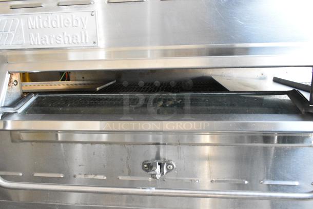 2 Middleby Marshall PS536R Stainless Steel Commercial Electric Powered Conveyor Pizza Ovens on Commercial Casters. 208/240 Volts, 3 Phase. 2 Times Your Bid! - Image 10 of 11