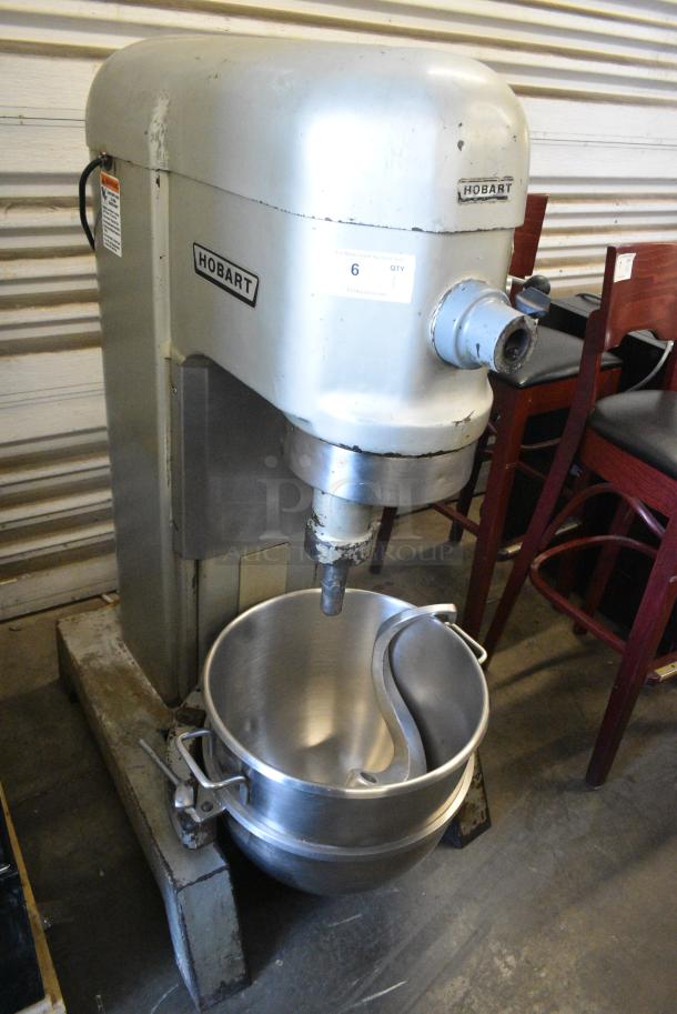 Hobart Metal Commercial Floor Style Planetary Dough Mixer w/ Stainless Steel Mixing Bowl and Dough Hook Attachment. 208/240 Volts. - Image 2 of 10