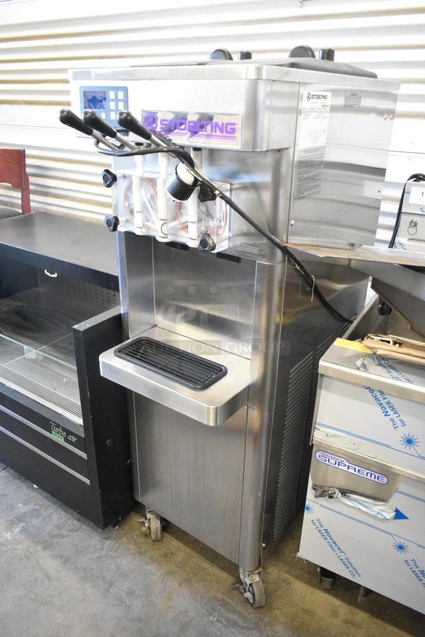 Stoelting F231-109I2 Stainless Steel Commercial Floor Style Water Cooled 2 Flavor w/ Twist Soft Serve Ice Cream Machine on Commercial Casters. 208-230 Volts, 3 Phase. - Image 2 of 11