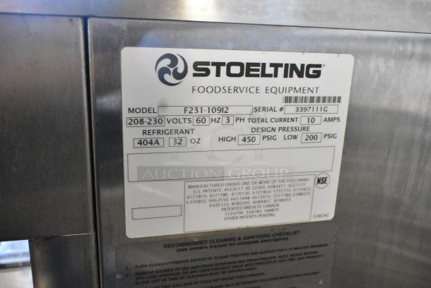 Stoelting F231-109I2 Stainless Steel Commercial Floor Style Water Cooled 2 Flavor w/ Twist Soft Serve Ice Cream Machine on Commercial Casters. 208-230 Volts, 3 Phase. - Image 11 of 11