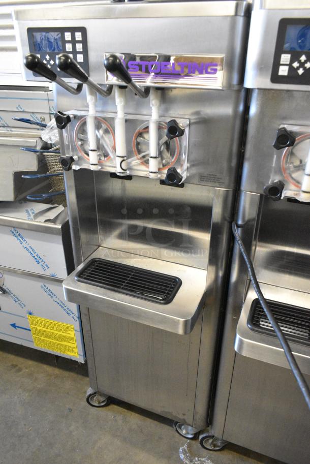 Stoelting F231-109I2 Stainless Steel Commercial Floor Style Water Cooled 2 Flavor w/ Twist Soft Serve Ice Cream Machine on Commercial Casters. 208-230 Volts, 3 Phase. - Image 2 of 10