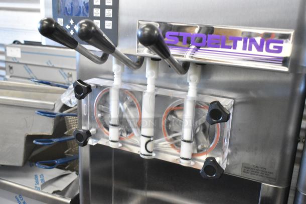 Stoelting F231-109I2 Stainless Steel Commercial Floor Style Water Cooled 2 Flavor w/ Twist Soft Serve Ice Cream Machine on Commercial Casters. 208-230 Volts, 3 Phase. - Image 5 of 10