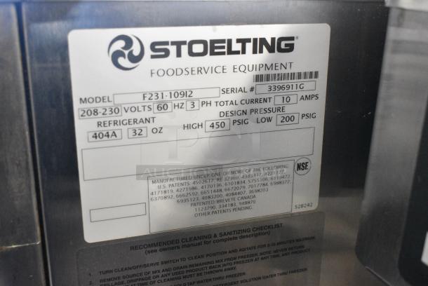 Stoelting F231-109I2 Stainless Steel Commercial Floor Style Water Cooled 2 Flavor w/ Twist Soft Serve Ice Cream Machine on Commercial Casters. 208-230 Volts, 3 Phase. - Image 10 of 10