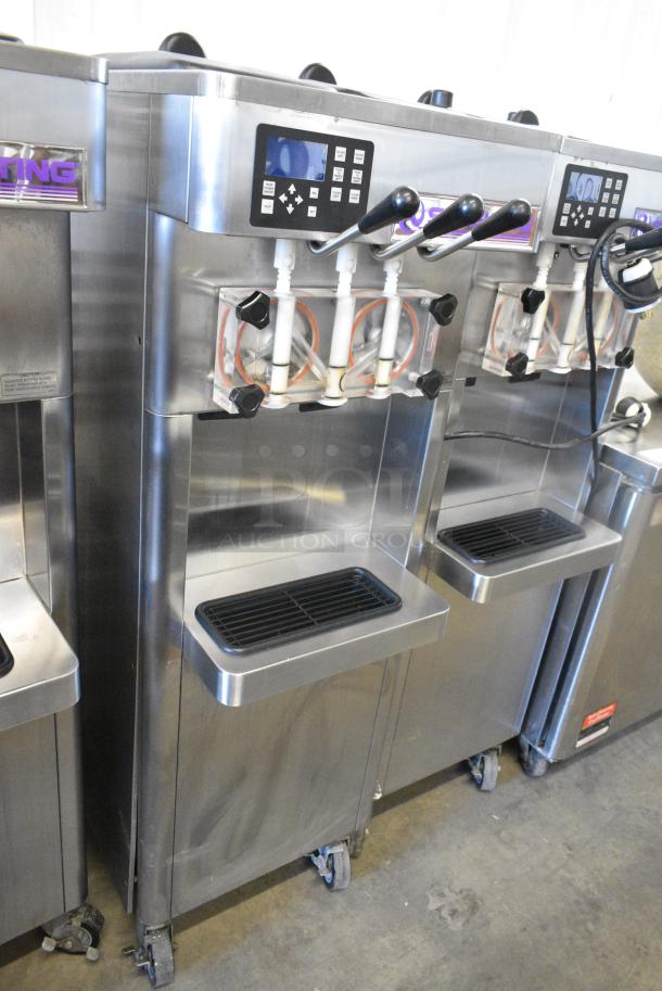 Stoelting F231-109I2 Stainless Steel Commercial Floor Style Water Cooled 2 Flavor w/ Twist Soft Serve Ice Cream Machine on Commercial Casters. 208-230 Volts, 3 Phase. - Image 2 of 10