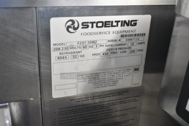 Stoelting F231-109I2 Stainless Steel Commercial Floor Style Water Cooled 2 Flavor w/ Twist Soft Serve Ice Cream Machine on Commercial Casters. 208-230 Volts, 3 Phase. - Image 10 of 10