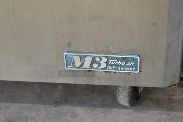 Turbo Air MUR-60 Stainless Steel Commercial 2 Door Work Top Cooler on Commercial Casters. 115 Volts, 1 Phase. Tested and Powers On But Does Not Get Cold - Image 3 of 8