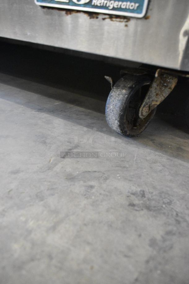 Turbo Air MUR-60 Stainless Steel Commercial 2 Door Work Top Cooler on Commercial Casters. 115 Volts, 1 Phase. Tested and Powers On But Does Not Get Cold - Image 4 of 8