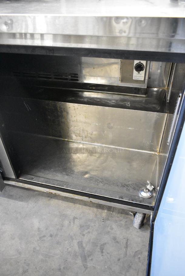 Turbo Air MUR-60 Stainless Steel Commercial 2 Door Work Top Cooler on Commercial Casters. 115 Volts, 1 Phase. Tested and Powers On But Does Not Get Cold - Image 6 of 8