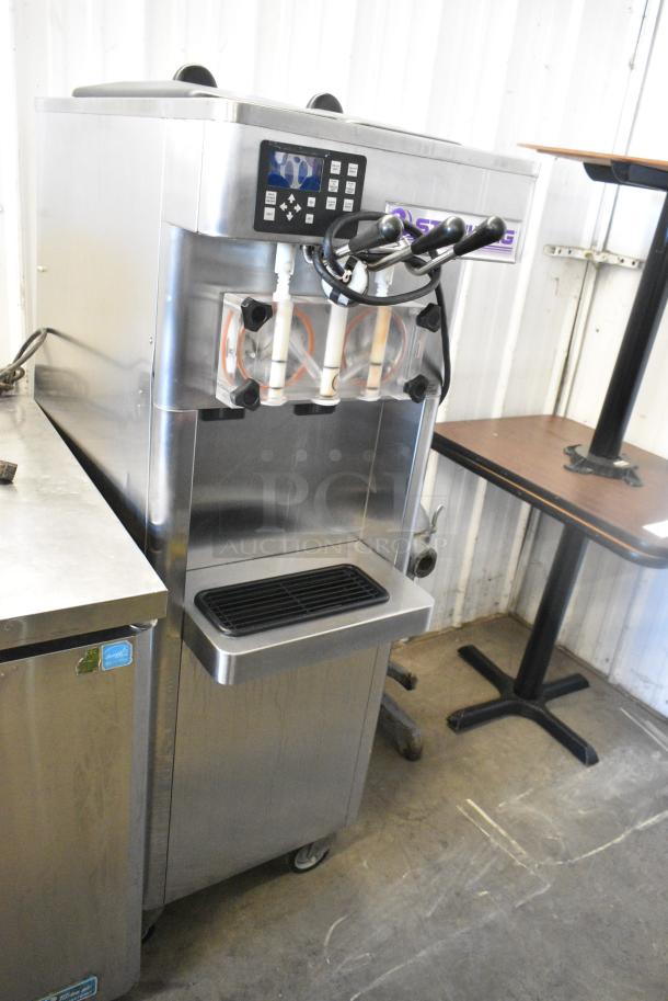 Stoelting F231-109I2 Stainless Steel Commercial Floor Style Water Cooled 2 Flavor w/ Twist Soft Serve Ice Cream Machine on Commercial Casters. 208-230 Volts, 3 Phase. - Image 2 of 11