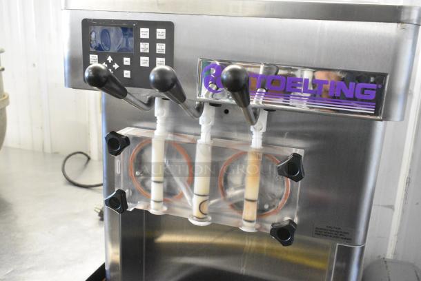Stoelting F231-109I2 Stainless Steel Commercial Floor Style Water Cooled 2 Flavor w/ Twist Soft Serve Ice Cream Machine on Commercial Casters. 208-230 Volts, 3 Phase. - Image 7 of 11