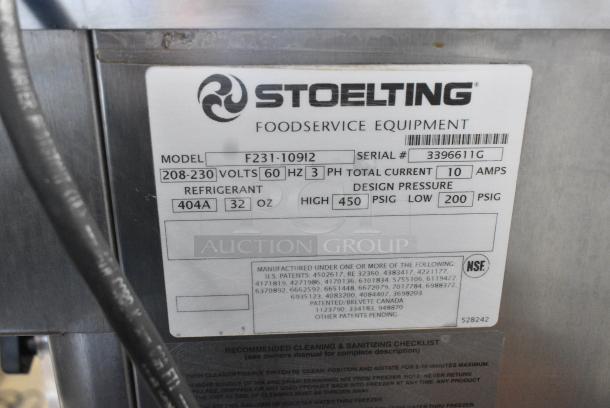 Stoelting F231-109I2 Stainless Steel Commercial Floor Style Water Cooled 2 Flavor w/ Twist Soft Serve Ice Cream Machine on Commercial Casters. 208-230 Volts, 3 Phase. - Image 11 of 11