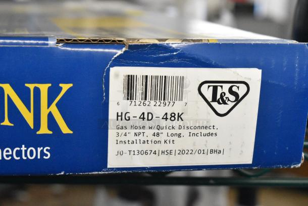 BRAND NEW SCRATCH AND DENT! T&S HG-4D-48K Gas Hose w/Quick Disconnect - Image 3 of 6