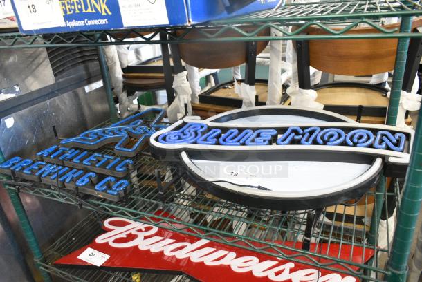 2 Light Up Signs; Blue Moon and Athletic Brewing Co. 2 Times Your Bid! - Image 1 of 7