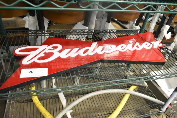 Light Up Budweiser Sign. - Image 2 of 4