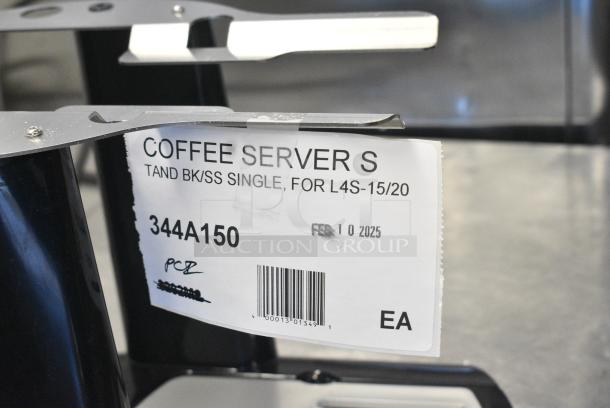 BRAND NEW SCRATCH AND DENT! Fetco A150 344A150 Single Black and Stainless Steel Satellite Coffee Server Stand - Image 6 of 6