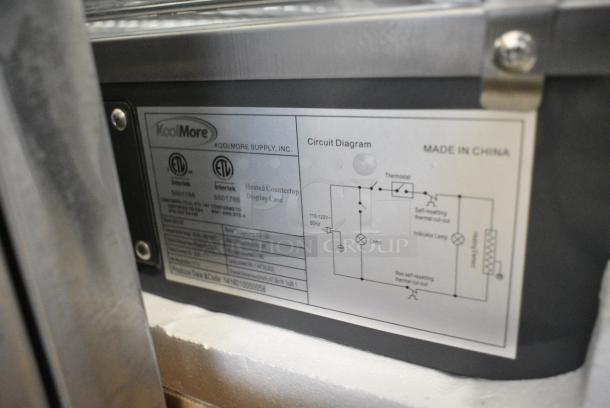 BRAND NEW SCRATCH AND DENT! KoolMore HDC-6C Metal Commercial 48 in. Glass Countertop Display Warmer, 6.5 cu. ft. 110-120 Volts, 1 Phase. Tested and Working! - Image 8 of 9