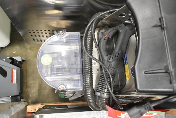 BRAND NEW SCRATCH AND DENT! Blue Evolution S+ J19217 448J19217 Portable Dry Steam Vacuum Cleaner with UVC Light Filter, Touchpad, and Tool Kit - 0.52 Gallon. 120 Volts, 1 Phase. Tested and Working! - Image 5 of 7
