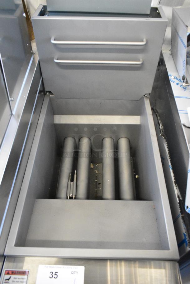 BRAND NEW SCRATCH AND DENT! 2024 Avantco 177FF50N Stainless Steel Natural Gas 50 lb. Stainless Steel Floor Fryer - 120,000 BTU. - Image 5 of 7