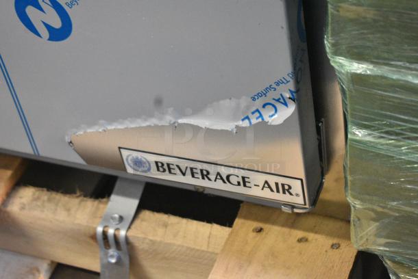 BRAND NEW SCRATCH AND DENT! Beverage Air SPE48HC-12C Elite Series 48" 2 Door Cutting Top Refrigerated Sandwich Prep Table with 17" Deep Cutting Board. 115 Volts, 1 Phase. Tested and Working! - Image 3 of 7