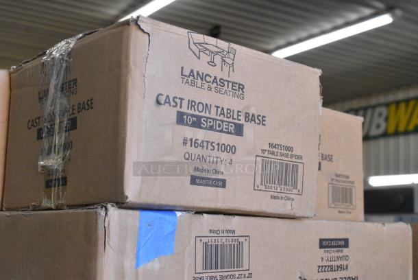 29 BRAND NEW SCRATCH AND DENT! Items Including 164TS1000 Lancaster Table & Seating 10" Cast Iron Table Base Spider, 164TB2222 Lancaster Table & Seating 22" x 22" Cross Cast Iron Table Base Plate, 164TCOLROD25 Lancaster Table & Seating 25 3/16" Standard Height Table Base Column and Rod, 3493030ANTWA Lancaster Table & Seating Industrial 30" x 30" Solid Wood Live Edge Table Top with Rustic Walnut Finish. 29 Times Your Bid! - Image 3 of 8