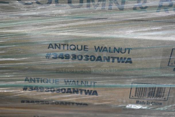 29 BRAND NEW SCRATCH AND DENT! Items Including 164TS1000 Lancaster Table & Seating 10" Cast Iron Table Base Spider, 164TB2222 Lancaster Table & Seating 22" x 22" Cross Cast Iron Table Base Plate, 164TCOLROD25 Lancaster Table & Seating 25 3/16" Standard Height Table Base Column and Rod, 3493030ANTWA Lancaster Table & Seating Industrial 30" x 30" Solid Wood Live Edge Table Top with Rustic Walnut Finish. 29 Times Your Bid! - Image 7 of 8