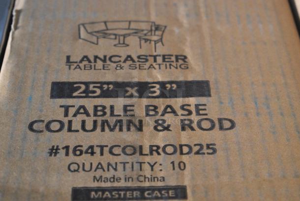 2 BRAND NEW SCRATCH AND DENT! Items Including 164TCOLRD437 Lancaster Table & Seating 37 1/2" x 4" Bar Height Table Base Column and Rod and 164TCOLROD25 Lancaster Table & Seating 25 3/16" Standard Height Table Base Column and Rod. 2 Times Your Bid! - Image 5 of 5