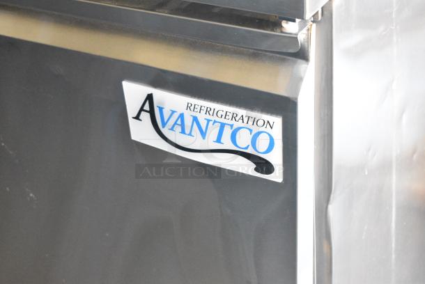 BRAND NEW SCRATCH AND DENT! 2023 Avantco 178SSUC72RHC Stainless Steel Commercial 3 Door Undercounter Cooler on Commercial Casters. 115 Volts, 1 Phase. Tested and Working! - Image 3 of 9