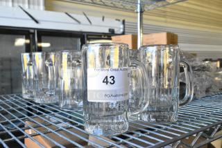 10 Glass Mug Glasses. 10 Times Your Bid!