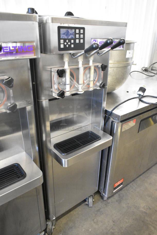 Stoelting F231-109I2 Stainless Steel Commercial Floor Style Water Cooled 2 Flavor w/ Twist Soft Serve Ice Cream Machine on Commercial Casters. 208-230 Volts, 3 Phase. - Image 2 of 10