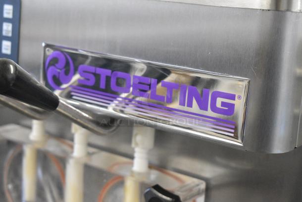 Stoelting F231-109I2 Stainless Steel Commercial Floor Style Water Cooled 2 Flavor w/ Twist Soft Serve Ice Cream Machine on Commercial Casters. 208-230 Volts, 3 Phase. - Image 3 of 10