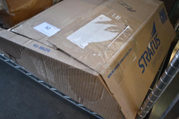 BRAND NEW SCRATCH AND DENT! STR-PQ-8W American Louver Company Stratus White Plaque Diffuser with 8" Neck - Image 3 of 5