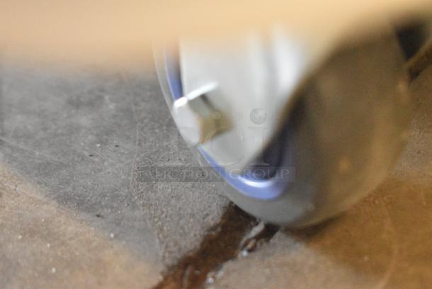 BRAND NEW SCRATCH AND DENT! White Poly Ingredient Bin on Commercial Casters. See Pictures for Crack. - Image 5 of 5