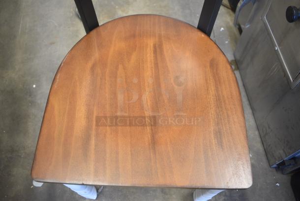 48 BRAND NEW SCRATCH AND DENT! Black Metal Dining Height Chair w/ Wooden Seat. 48 Times Your Bid! - Image 5 of 6