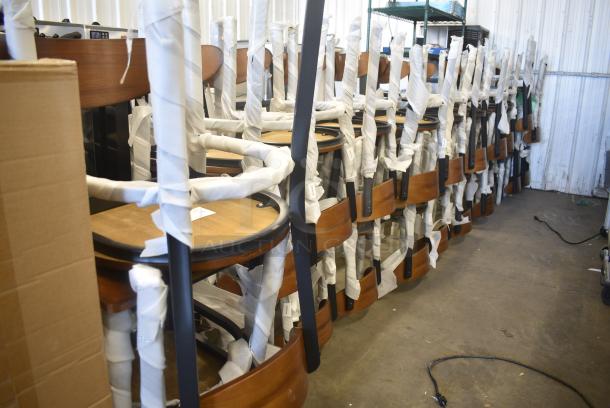 48 BRAND NEW SCRATCH AND DENT! Black Metal Dining Height Chair w/ Wooden Seat. 48 Times Your Bid! - Image 6 of 6