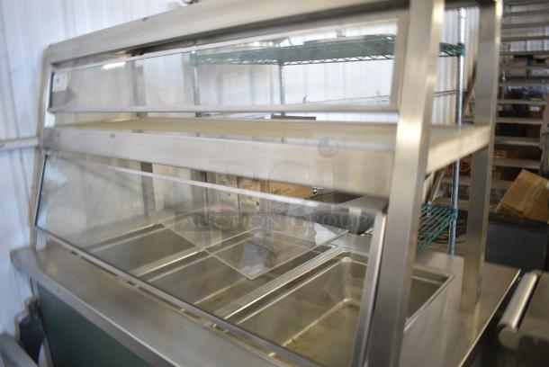 Delfield Shelleysteel Metal Commercial Buffet Station w/ Tray Slide and Sneeze Guard. 115 Volts, 1 Phase. Tested and Working! - Image 2 of 7