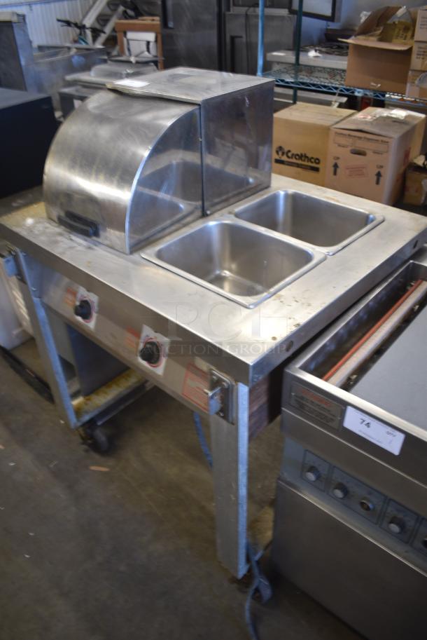 Servolift Eastern Metal Commercial Electric Powered 2 Bay Steam Table on Commercial Casters. 125 Volts, 1 Phase. Tested and Working! - Image 2 of 6