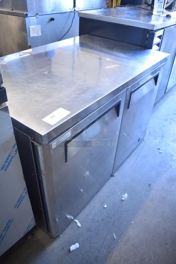 Turbo Air MUR-48 Stainless Steel Commercial 2 Door Undercounter Cooler. 115 Volts, 1 Phase. Tested and Working! - Image 2 of 9
