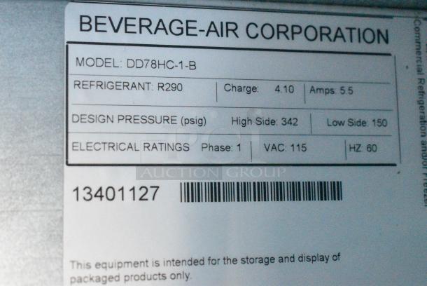 Beverages Air DD78HC-1-B Stainless Steel Commercial Direct Draw Kegerator w/ 2 Beer Towers. 115 Volts, 1 Phase. Tested and Working! - Image 9 of 9