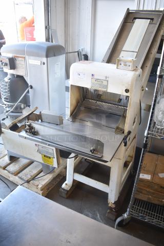 Oliver 797PB Metal Commercial Floor Style Bread Loaf Slicer. 115 Volts, 1 Phase. Tested and Working!
