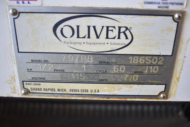 Oliver 797PB Metal Commercial Floor Style Bread Loaf Slicer. 115 Volts, 1 Phase. Tested and Working! - Image 7 of 9