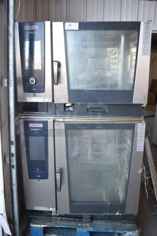 2 2022 Rational LM100EE.AXXXX/LM100CE.AXXXX iCombi Pro Stainless Steel Commercial Electric Powered Combi Convection Oven. 440/480 Volts, 3 Phase. 2 Times Your Bid!