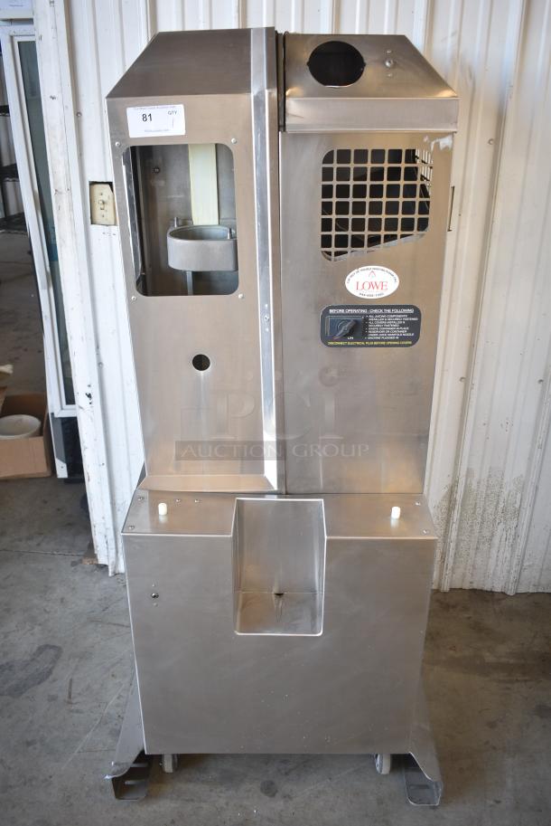 Fresh N Squeeze POS-1 Stainless Steel Commercial Floor Style Citrus Juicer on Commercial Casters. 115 Volts, 1 Phase. Tested and Working! - Image 1 of 8
