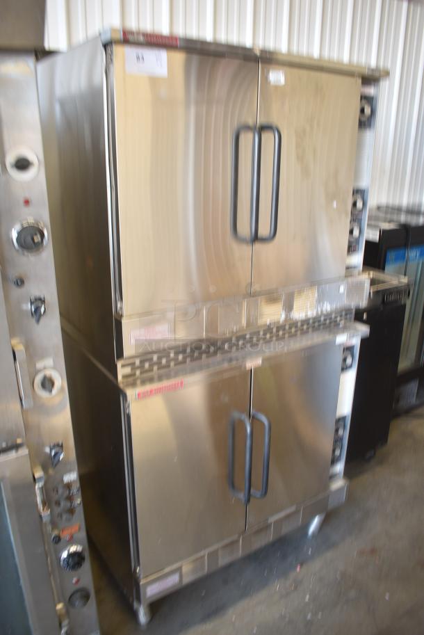 2 Market Forge Stainless Steel Commercial Natural Gas Powered Full Size Convection Oven w. Solid Doors, Metal Oven Racks. 2 Times Your Bid! - Image 2 of 9