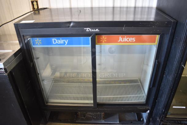 2017 True GDM-41SL-48-HC-LD Metal Commercial 2 Door Reach In Cooler Merchandiser w/ Poly Coated Racks. 115 Volts, 1 Phase. Tested and Working! - Image 1 of 9