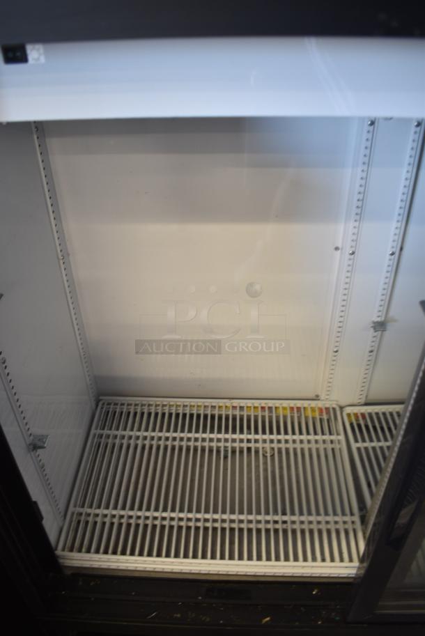 2017 True GDM-41SL-48-HC-LD Metal Commercial 2 Door Reach In Cooler Merchandiser w/ Poly Coated Racks. 115 Volts, 1 Phase. Tested and Working! - Image 5 of 9