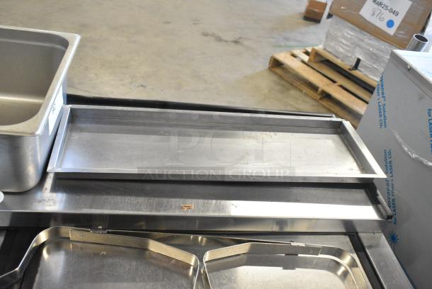 BRAND NEW SCRATCH AND DENT! Items Including Stainless Steel Drop In Bin, Chafer Frame, Metal Bowl, Poly Food Processor Bowl. - Image 5 of 6