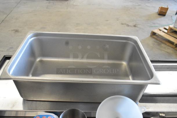 BRAND NEW SCRATCH AND DENT! Items Including Stainless Steel Drop In Bin, Chafer Frame, Metal Bowl, Poly Food Processor Bowl. - Image 6 of 6