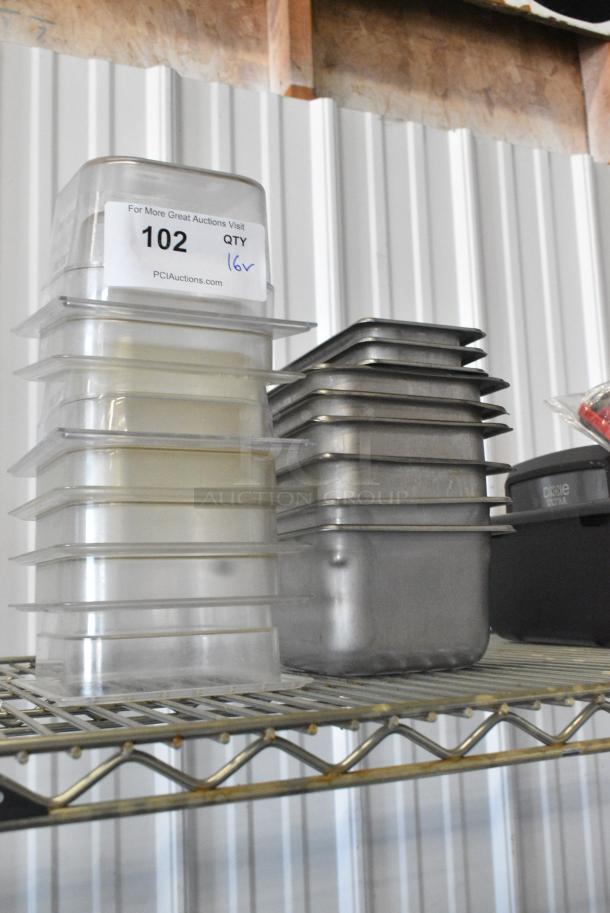 16 Various Drop In Bins Including Stainless Steel and Poly. 16 Times Your Bid! - Image 1 of 4