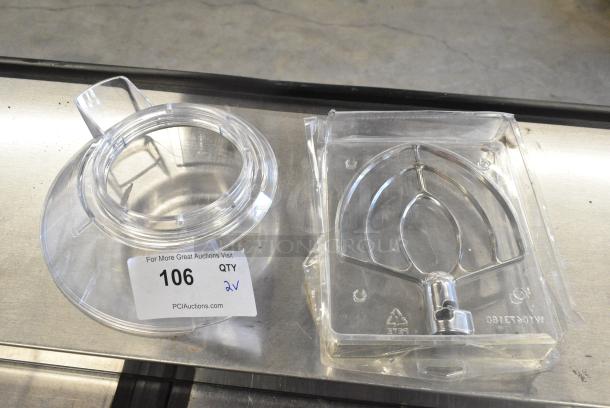 2 Items; Clear Poly Mixer Bowl Guard and Metal Paddle for Hobart Mixer. 2 Times Your Bid! - Image 1 of 5