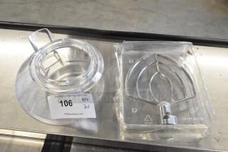 2 Items; Clear Poly Mixer Bowl Guard and Metal Paddle for Hobart Mixer. 2 Times Your Bid! - Item #1172477